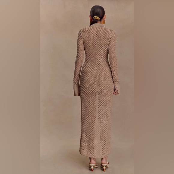 Meshki Tan Knit Swim Coverup - Picture 3 of 9